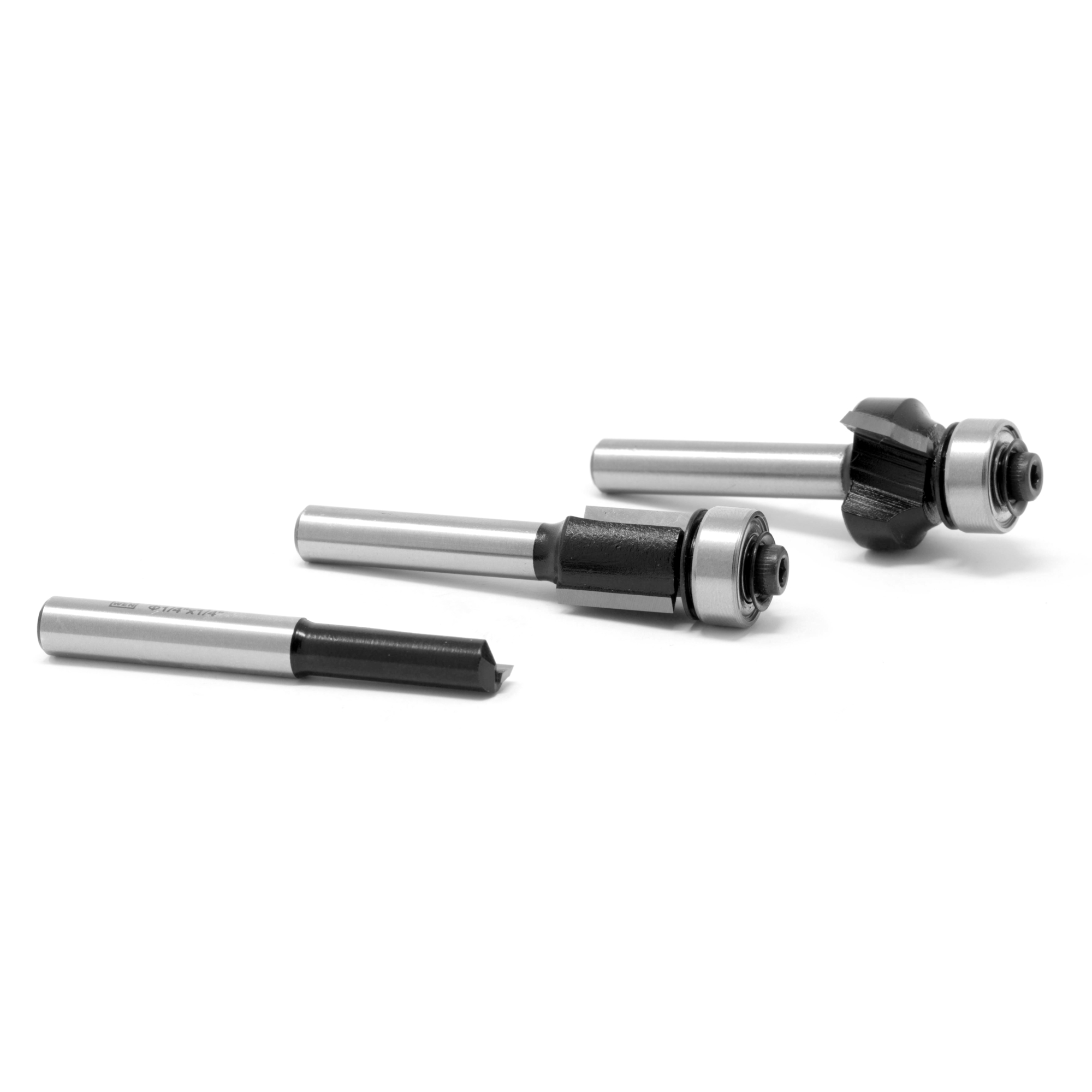 WEN Heat-Treated Carbide-Tipped Router Bit Set - 3-Piece, 1/4in. Shank, Model# RB500-3